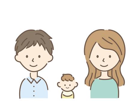 家族　カップル　夫婦　子ども　子供　のイラスト画像